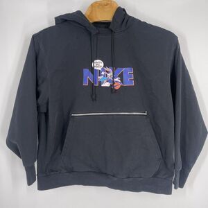 Nike Black Hoodie with Purple/Blue Logo